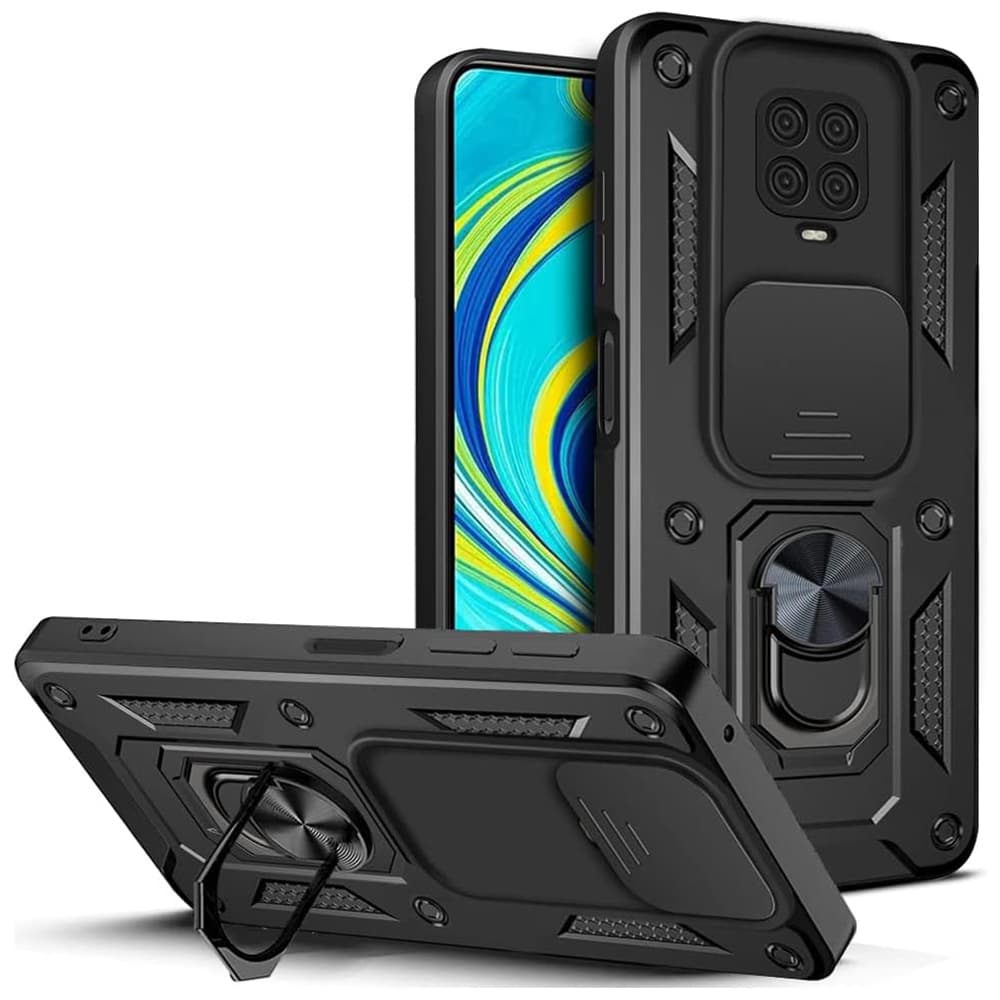 Techsuit CamShield Series pouzdro pro Xiaomi Redmi Note 9S/9 Pro/9 Pro Max černé - náhled 1