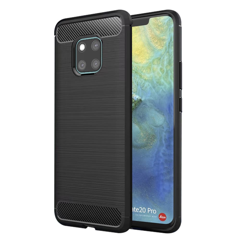 Techsuit Carbon Silicone pro Huawei Mate 20 Pro černá - náhled 1