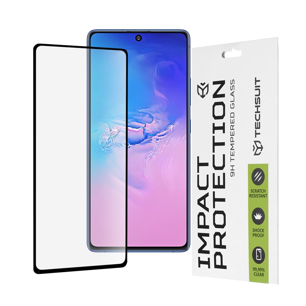 Ochranné sklo Techsuit 111D pro Samsung Galaxy S10 Lite černé - náhled 1