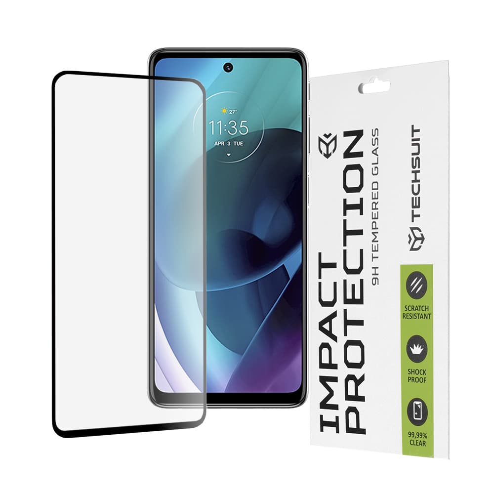 Ochranné sklo Techsuit 111D pro Motorola Moto G51 5G černé - náhled 1