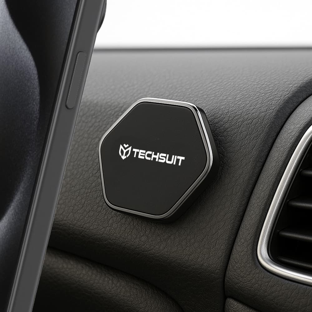 Techsuit Phone Holder Tiny Series (HOLD210-C) magnetický držák na palubní desku černý - náhled 1