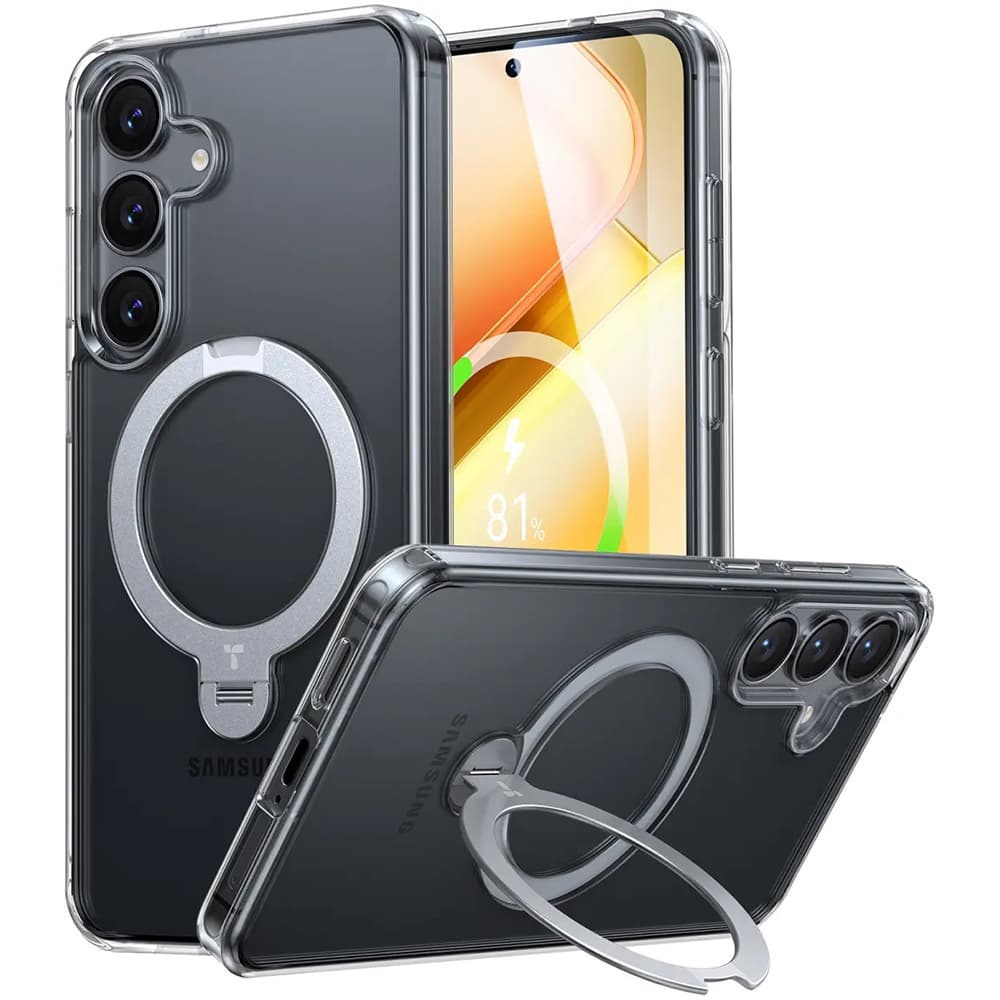 Torras Ostand Spin MagSafe Series Samsung Galaxy S25 Plus průhledný - náhled 1