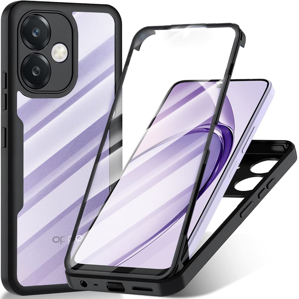 Techsuit ColorVerse 360 Series + Ochranné sklo pro Oppo A40 4G A60 5G černá - náhled 1