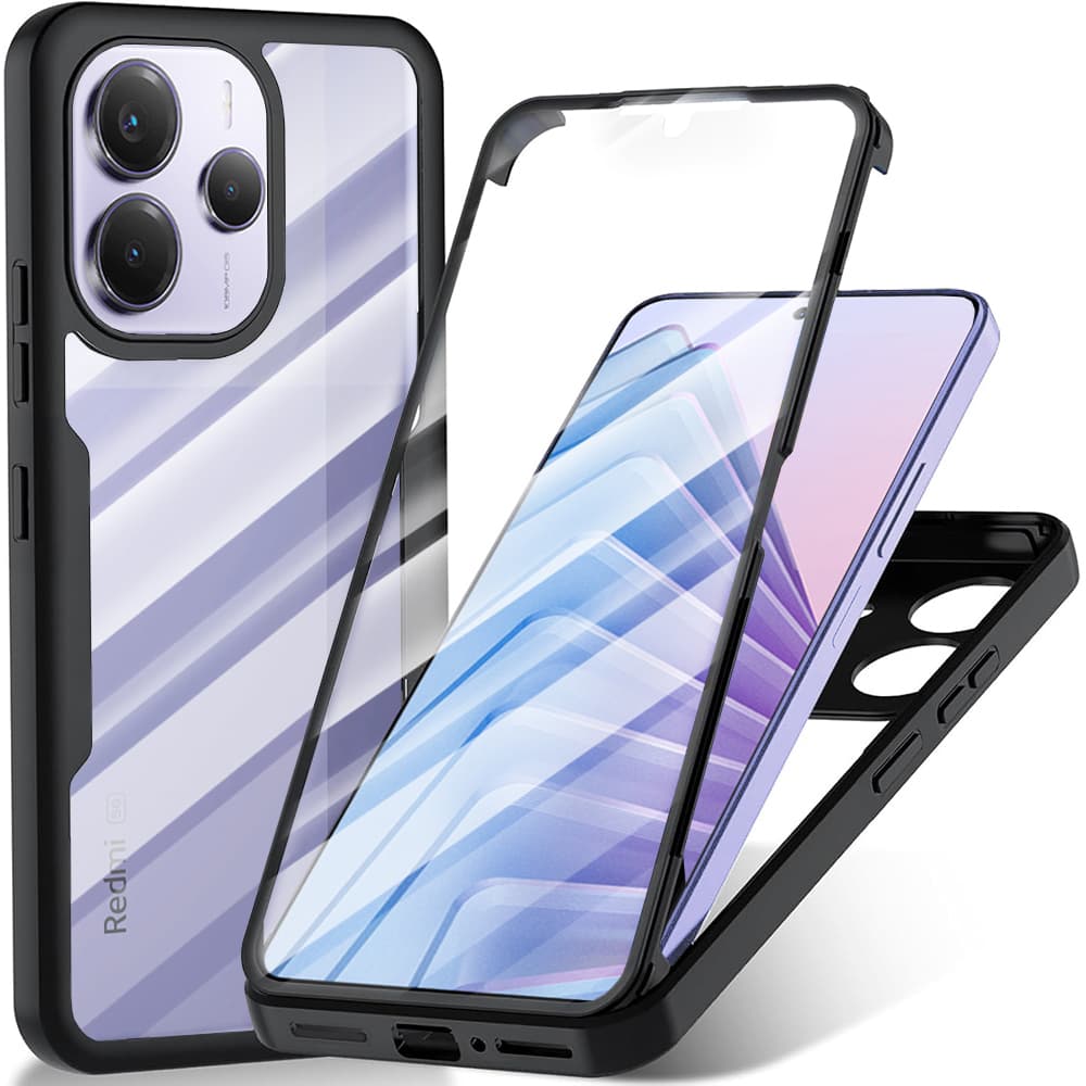 Techsuit ColorVerse 360 Series + Ochranné sklo Xiaomi Redmi Note 14 5G Černá - náhled 1