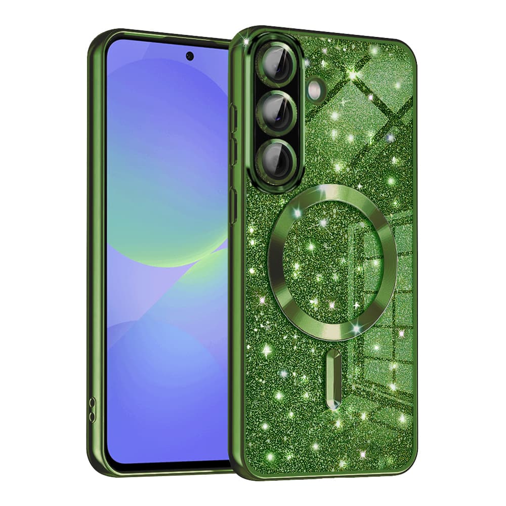 Techsuit Luxury Glitter MagSafe pro Samsung Galaxy A36 5G A56 5G v tmavě zelené - náhled 1