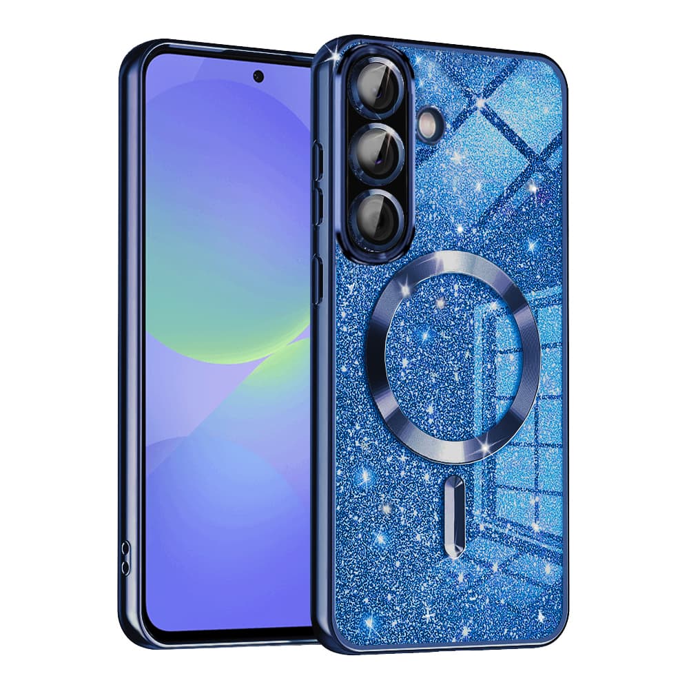Techsuit Luxury Glitter MagSafe pro Samsung Galaxy A36 5G A56 5G tmavě modrá - náhled 1