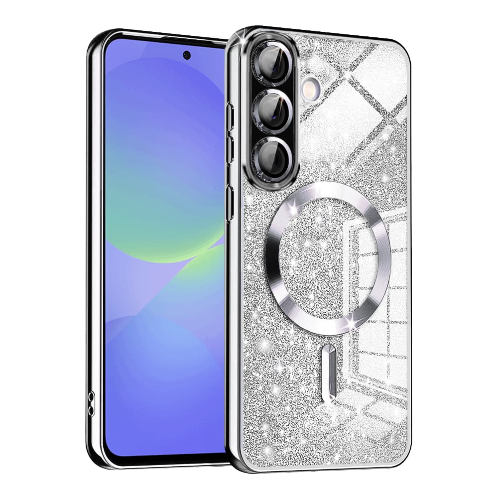 Techsuit Luxury Glitter MagSafe pro Samsung Galaxy A36 5G A56 5G stříbrná - náhled 1
