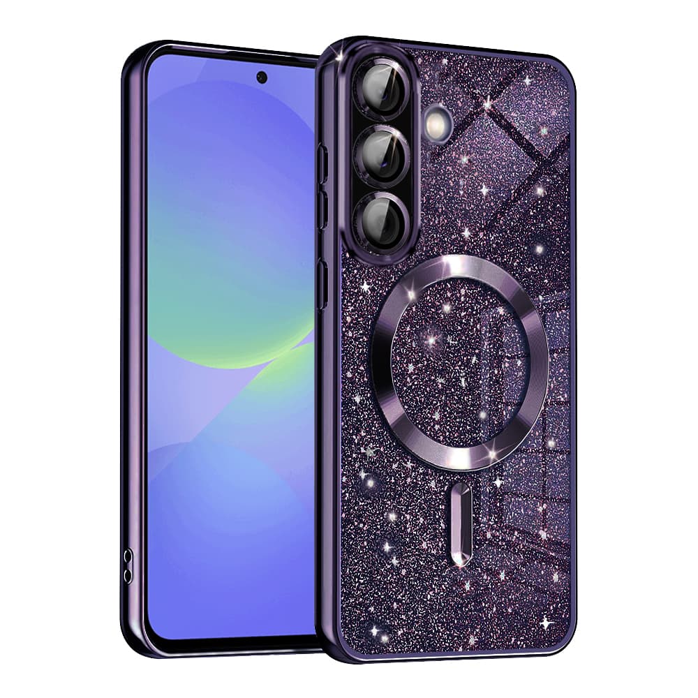Techsuit Luxury Glitter MagSafe pro Samsung Galaxy A36 5G A56 5G v tmavě fialové - náhled 1