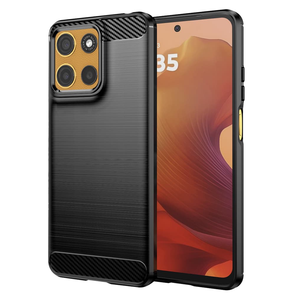 Techsuit Carbon Silicone pro Motorola Moto G15 G15 Power černý - náhled 1