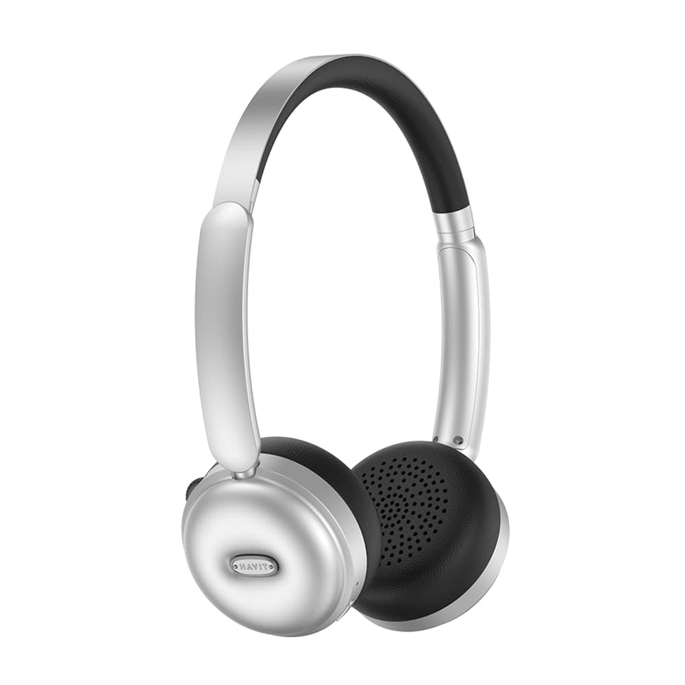 Havit bezdrátová sluchátka H616BT na uši Bluetooth 5.4 400mAh Type-C stříbrná černá - náhled 1