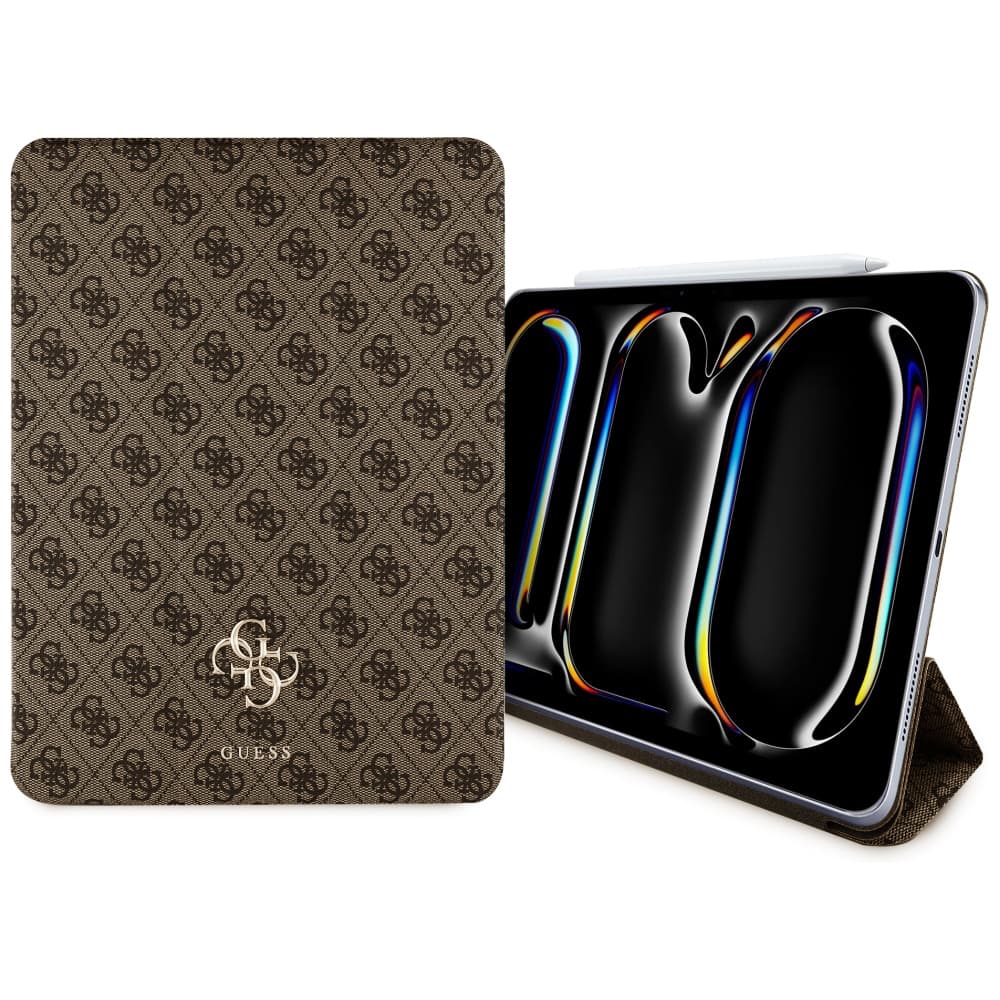 Guess Magnetic 4G Big Logo pouzdro iPad Pro 11 2024/2025 hnědé - náhled 1