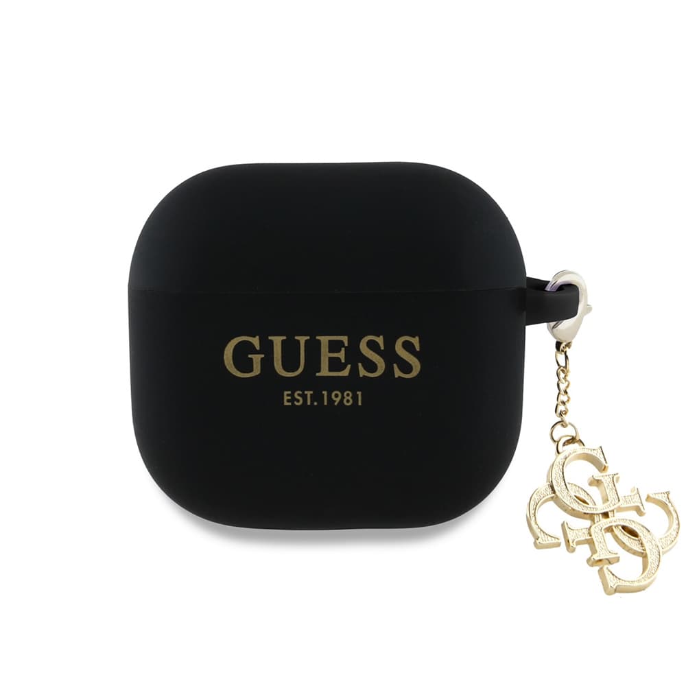 Guess Silicone s přívěskem 4G pro Apple AirPods 4 černá - náhled 1
