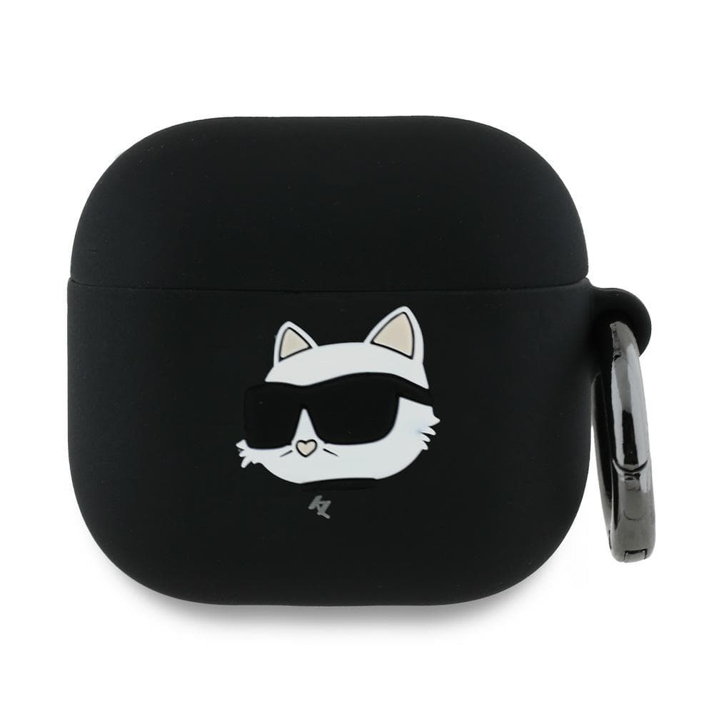 Karl Lagerfeld Silicone Choupette Head 3D KLA4RUNCHK Apple AirPods 4 černá - náhled 1