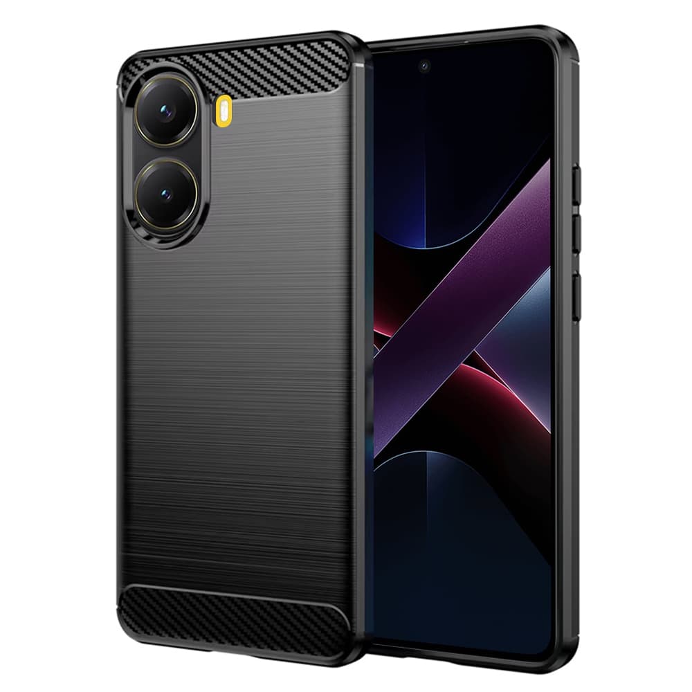 Pouzdro Techsuit Carbon Silicone pro Xiaomi Poco X7 Pro černé - náhled 1