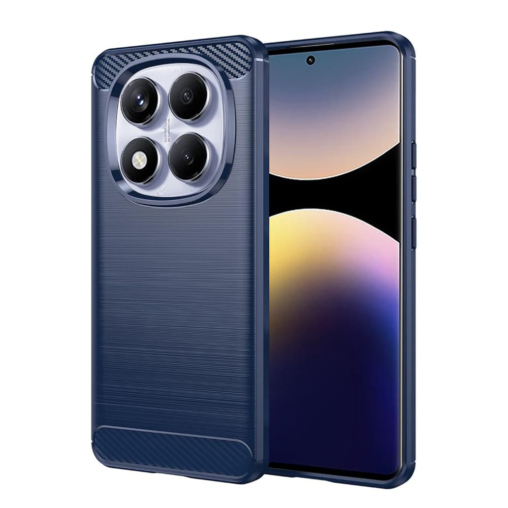 Techsuit Carbon Silicone pro Xiaomi Redmi Note 14 Pro 4G modrý - náhled 1