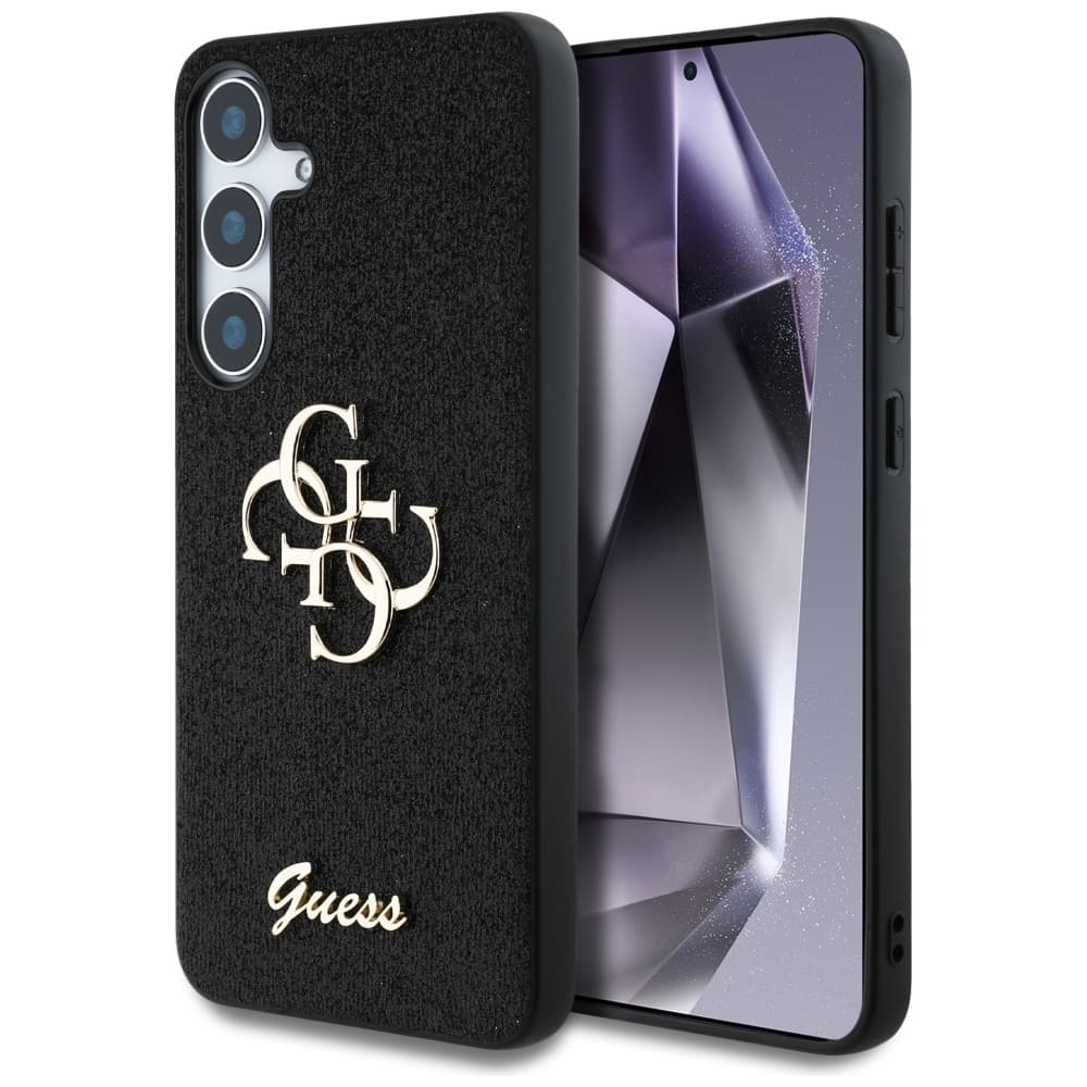 Guess Glitter Script Big 4G Logo GUHCS25SHG4SGK Samsung Galaxy S25 černá - náhled 1