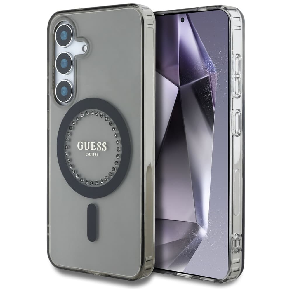 Guess IML Rhinestones MagSafe GUHMS25SPFTDTEK pro Samsung Galaxy S25 černá - náhled 1