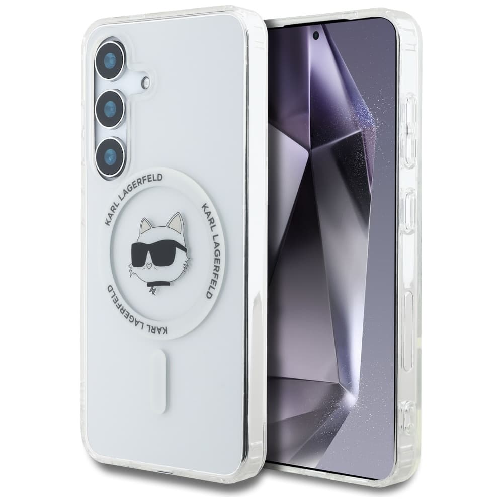 Karl Lagerfeld IML MagSafe Samsung Galaxy S25 Choupette's Head šedá - náhled 1