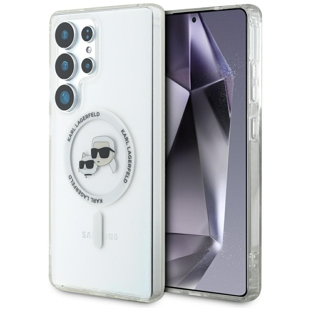 Karl Lagerfeld IML MagSafe Samsung Galaxy S25 Ultra Metal Karl a Choupette Head - náhled 1