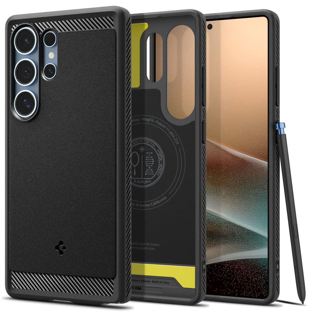Spigen Rugged Armor MagSafe pro Samsung Galaxy S25 Ultra matná černá - náhled 1