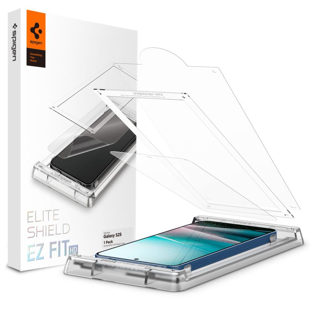 Spigen Elite Shield EZ Fit HD Samsung Galaxy S25 Průhledný - náhled 1