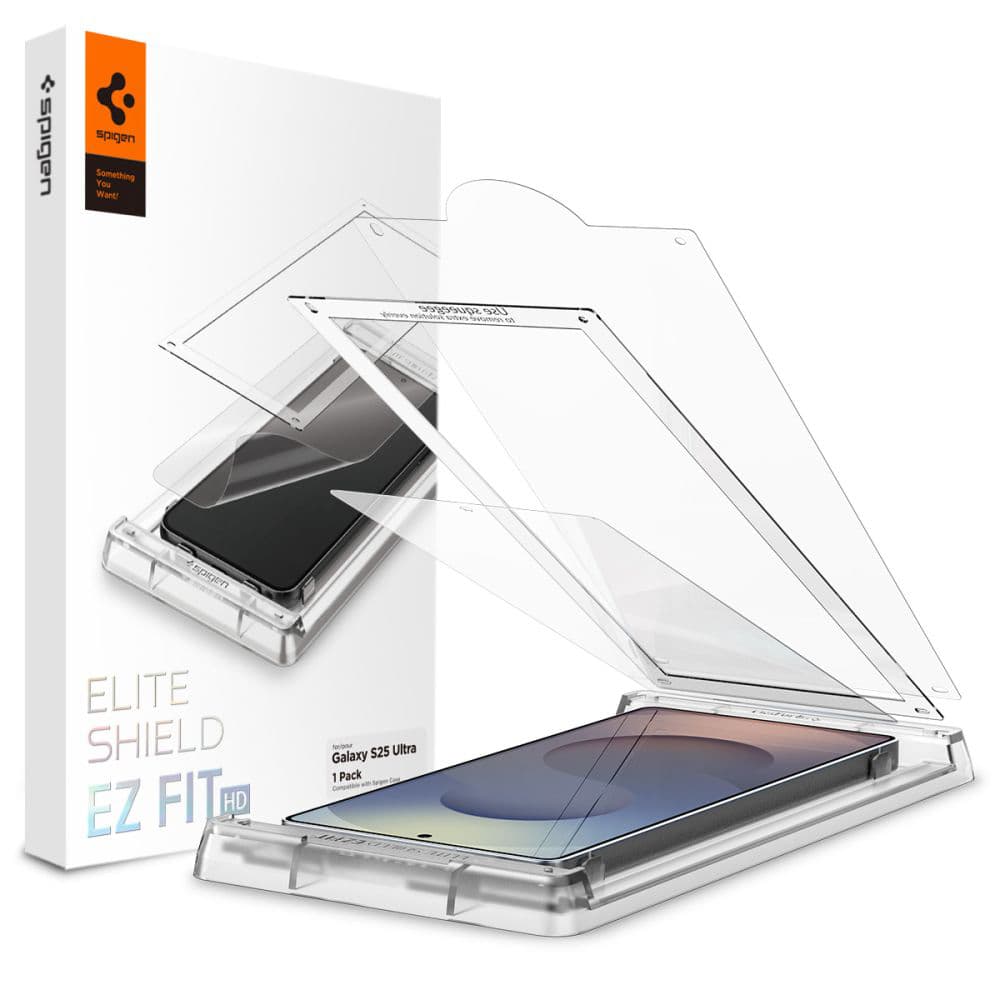 Spigen Elite Shield EZ Fit HD pro Samsung Galaxy S25 Ultra čirý - náhled 1
