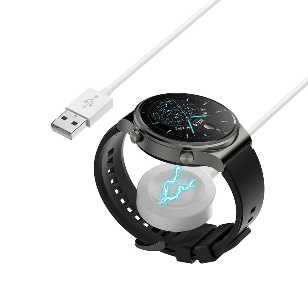 Techsuit SmartWatch bezdrátový nabíjecí kabel pro Huawei bílý - náhled 1