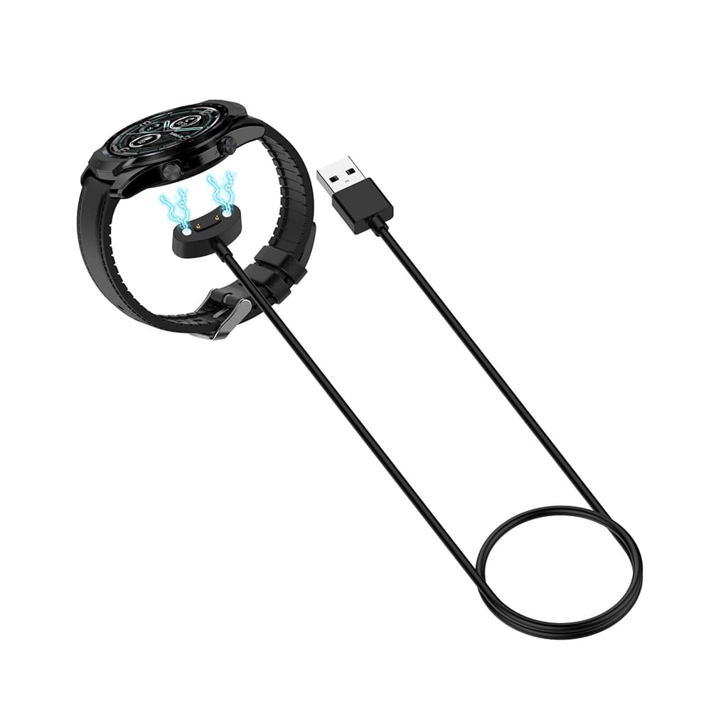 Techsuit kabel pro bezdrátové nabíjení hodinek Mobvoi TicWatch černý - náhled 1