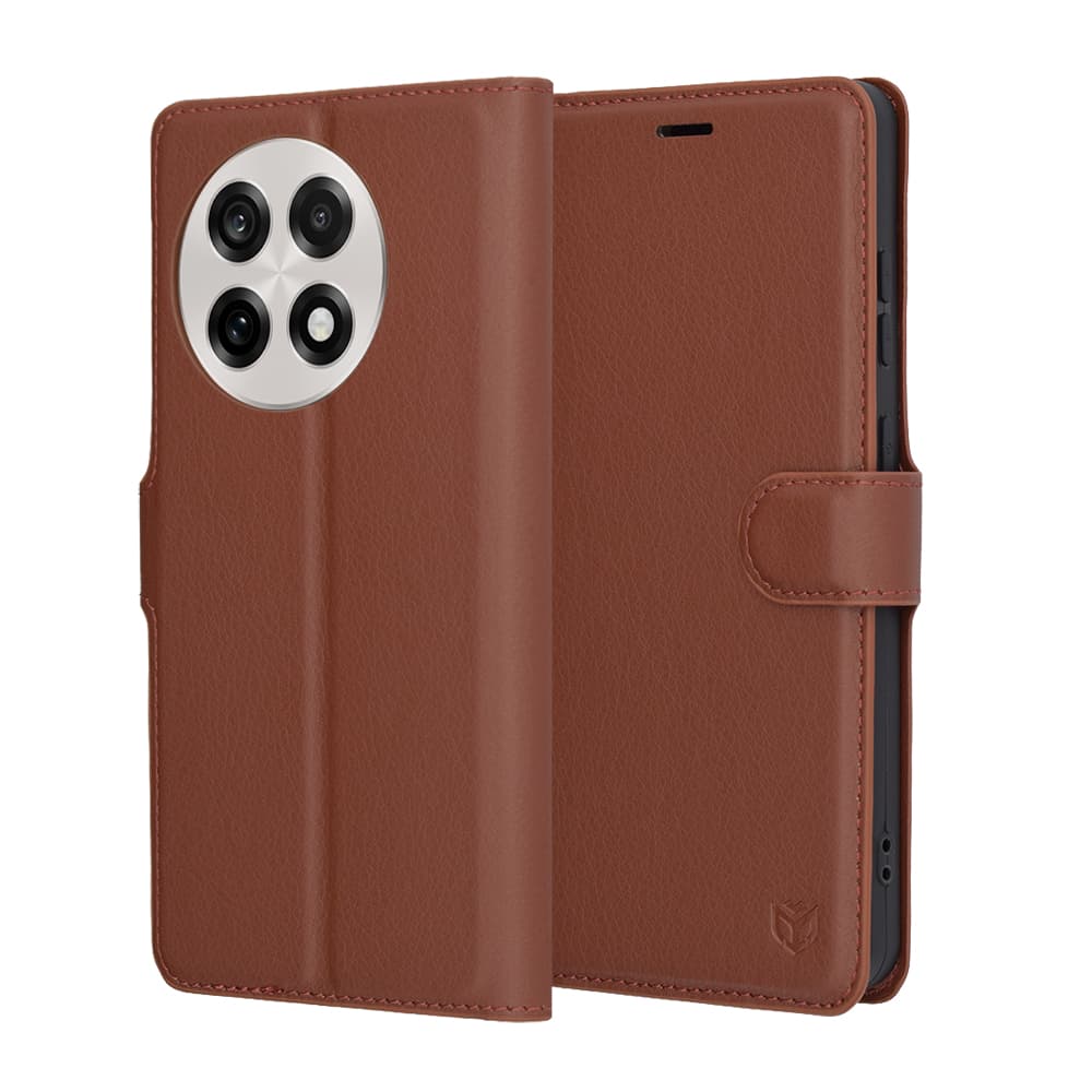 Kožené pouzdro Techsuit OnePlus 13R hnědé - náhled 1