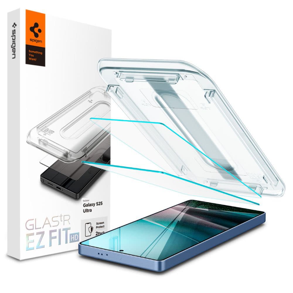 Spigen Glas.tR EZ-FIT HD (2 balení) Samsung Galaxy S25 Ultra průhledný - náhled 1