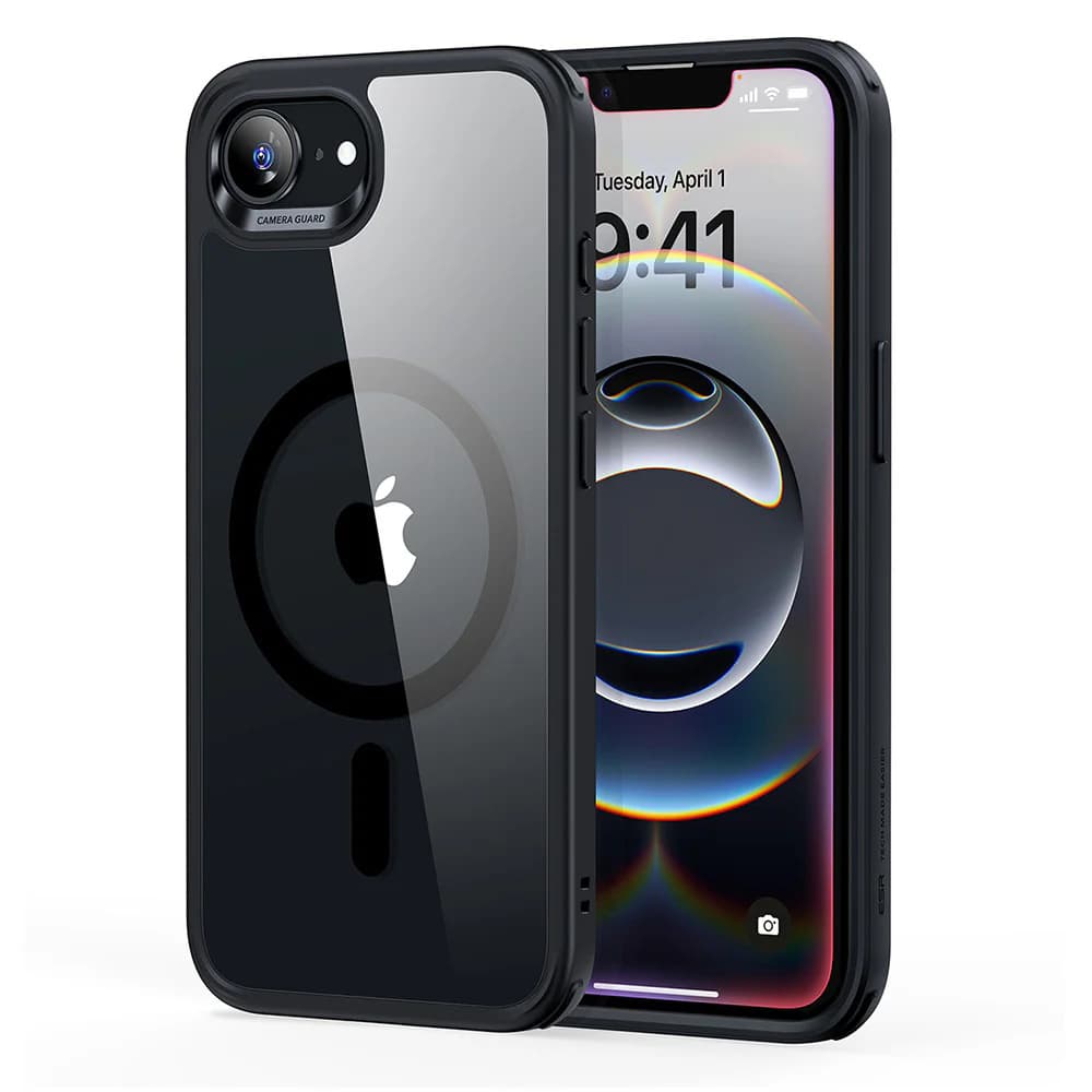 ESR Classic Hybrid HaloLock pro iPhone 16e čirý černý - náhled 1