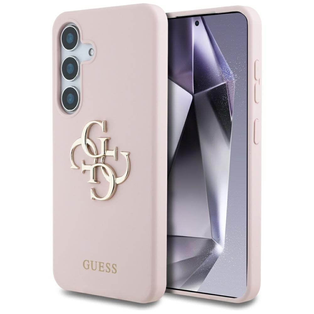 Guess Silicone 4G Big Metal Logo pro Samsung Galaxy S25 růžová - náhled 1