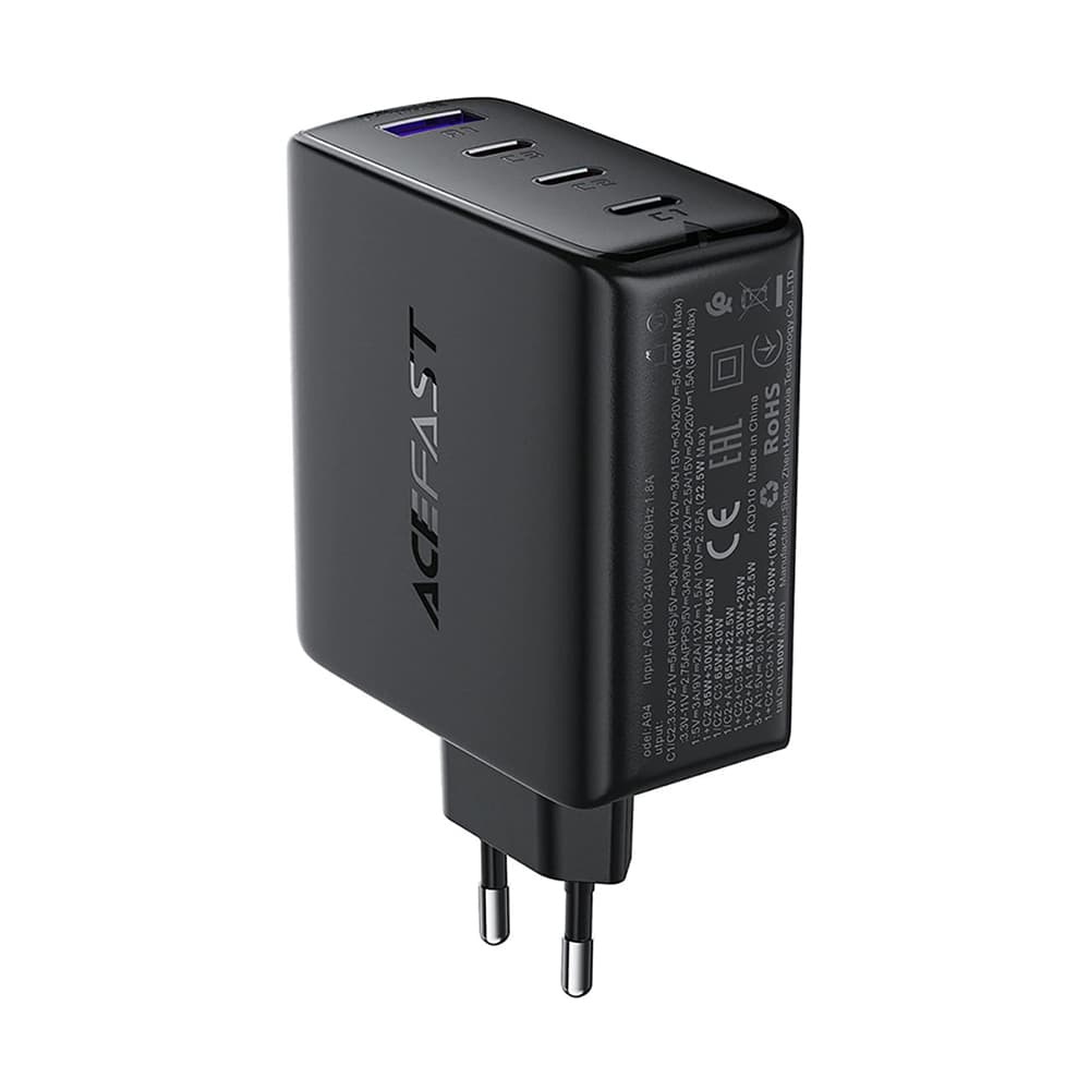 Acefast Wall Charger A94 Multiport 3x USB-C USB-A GaN2 Technologie PD100W černá - náhled 1