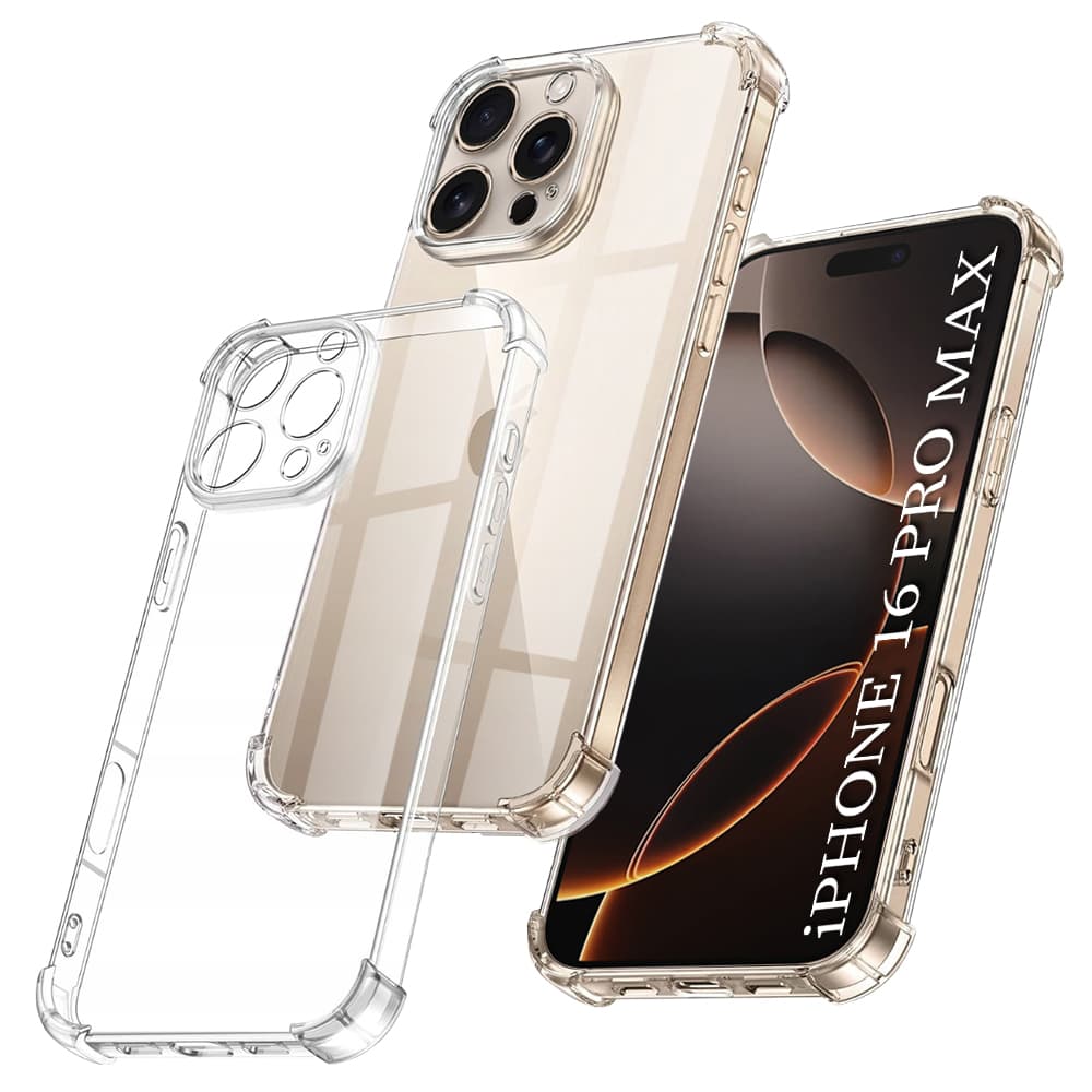 Techsuit Shockproof průhledný silikon pro iPhone 16 Pro Max průhledný - náhled 1