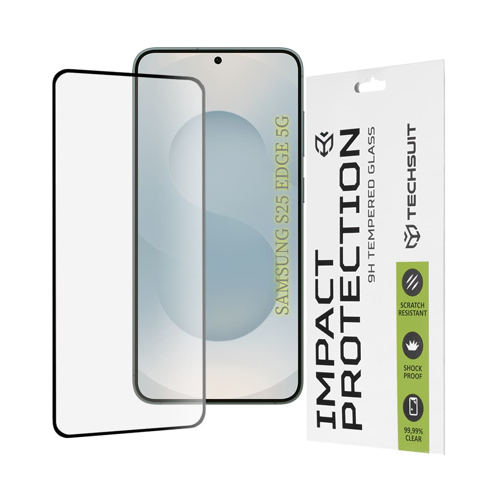 Ochranné sklo Techsuit 111D pro Samsung Galaxy S25 Edge černé - náhled 1