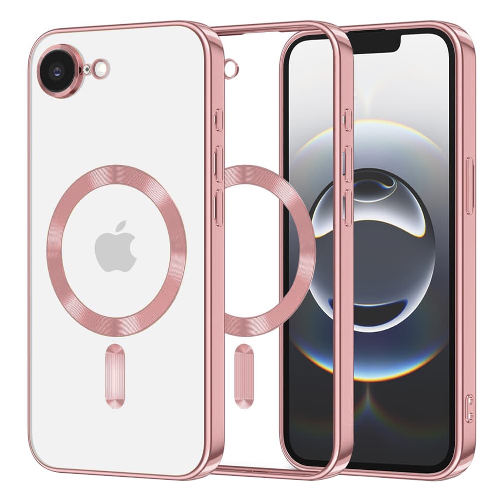 Techsuit Luxury Crystal MagSafe pro iPhone 16e růžová - náhled 1