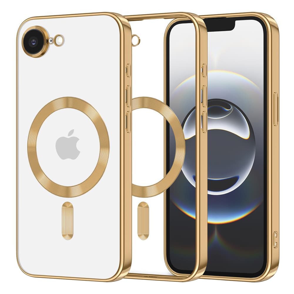 Techsuit Luxury Crystal MagSafe pro iPhone 16e zlatý - náhled 1