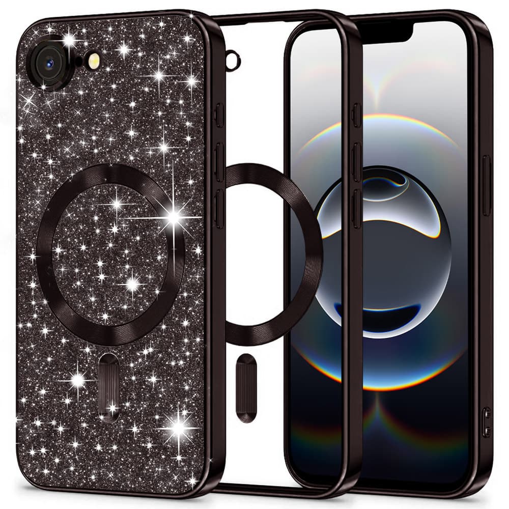 Techsuit Luxury Glitter MagSafe pro iPhone 16e černý - náhled 1