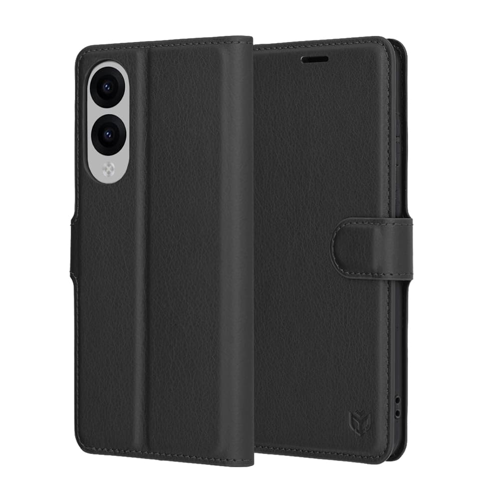Kožené pouzdro Techsuit Samsung Galaxy S25 Edge černé - náhled 1