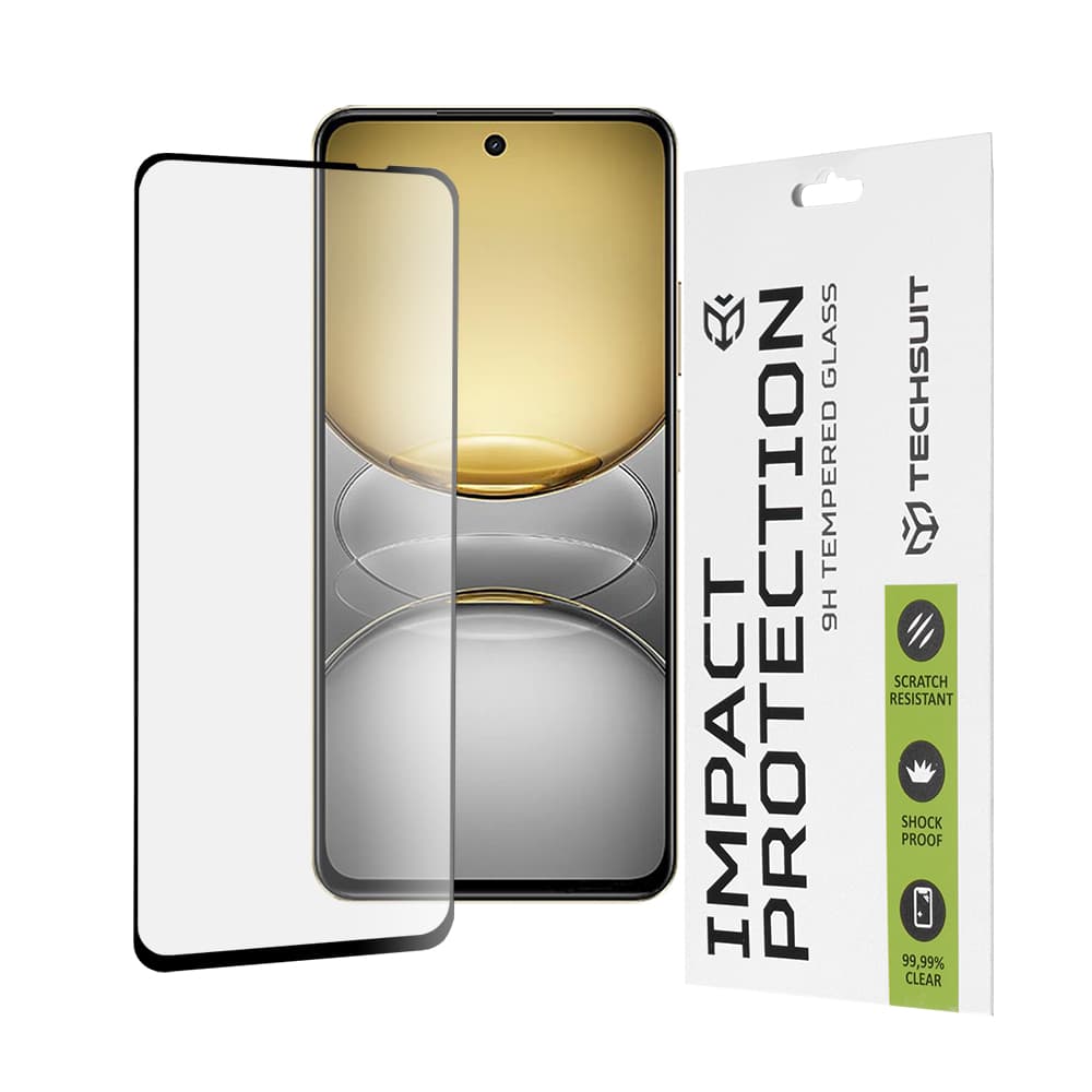 Ochranné sklo Techsuit 111D pro Realme C75 Realme 14x černé - náhled 1