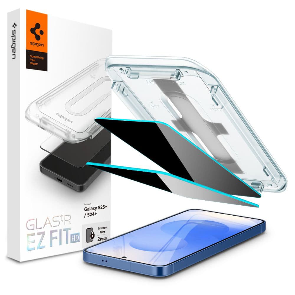 Spigen Glas.tR EZ-FIT HD 2 ks Samsung Galaxy S24 Plus S25 Plus Privacy - náhled 1