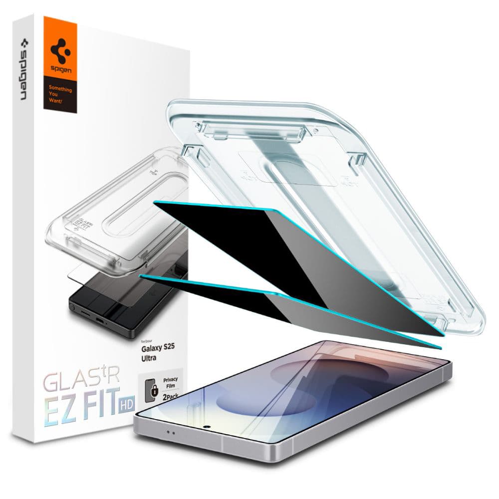 Spigen Glas.tR EZ-FIT HD (2 balení) Samsung Galaxy S25 Ultra Privacy - náhled 1