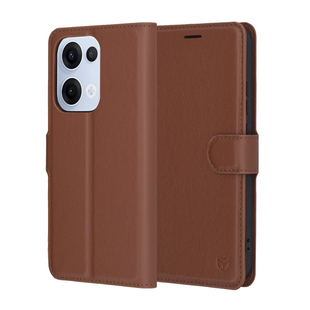 Pouzdro Techsuit Leather Folio pro Oppo Reno13 hnědé - náhled 1