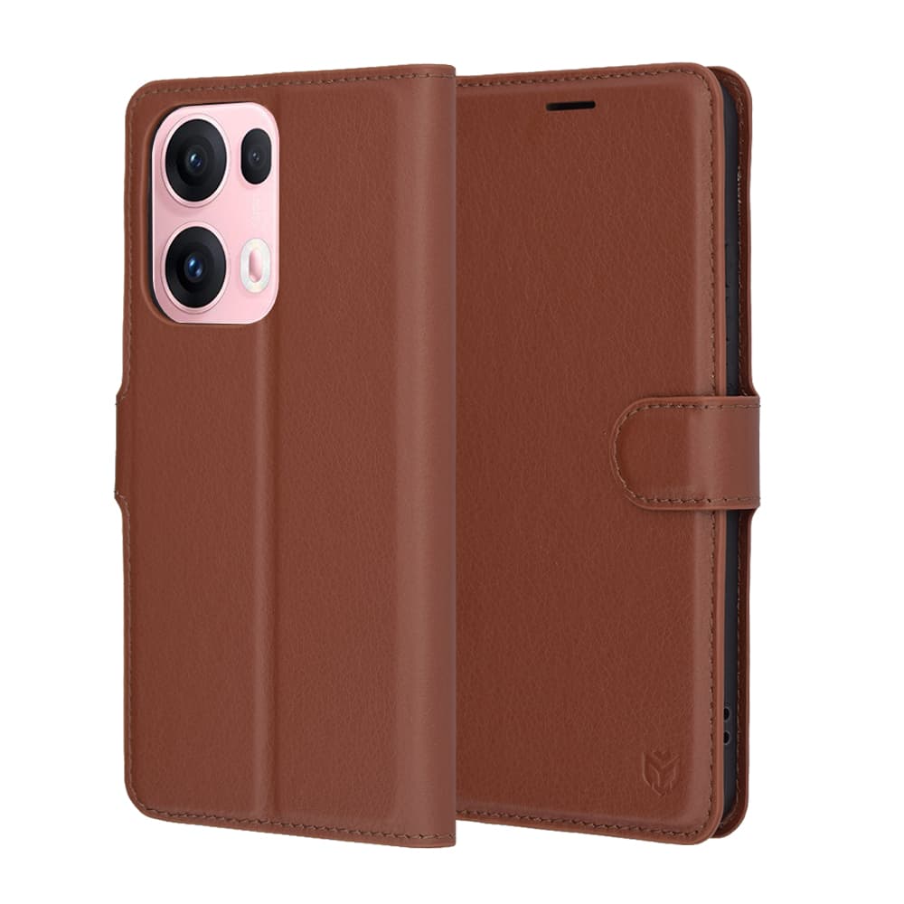 Pouzdro Techsuit Leather Folio pro Oppo Reno13 Pro hnědé - náhled 1