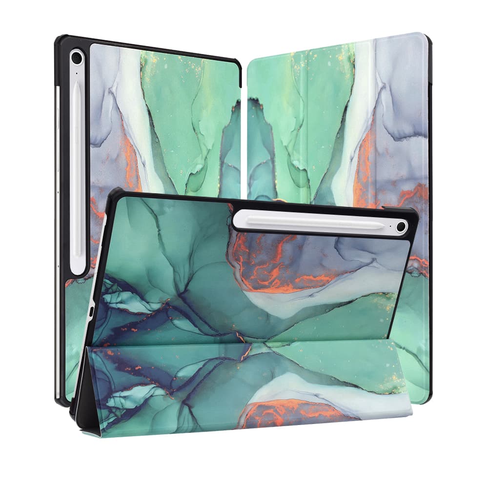 Techsuit FoldPro pro Samsung Galaxy Tab S10 FE Plus zelený Time - náhled 1