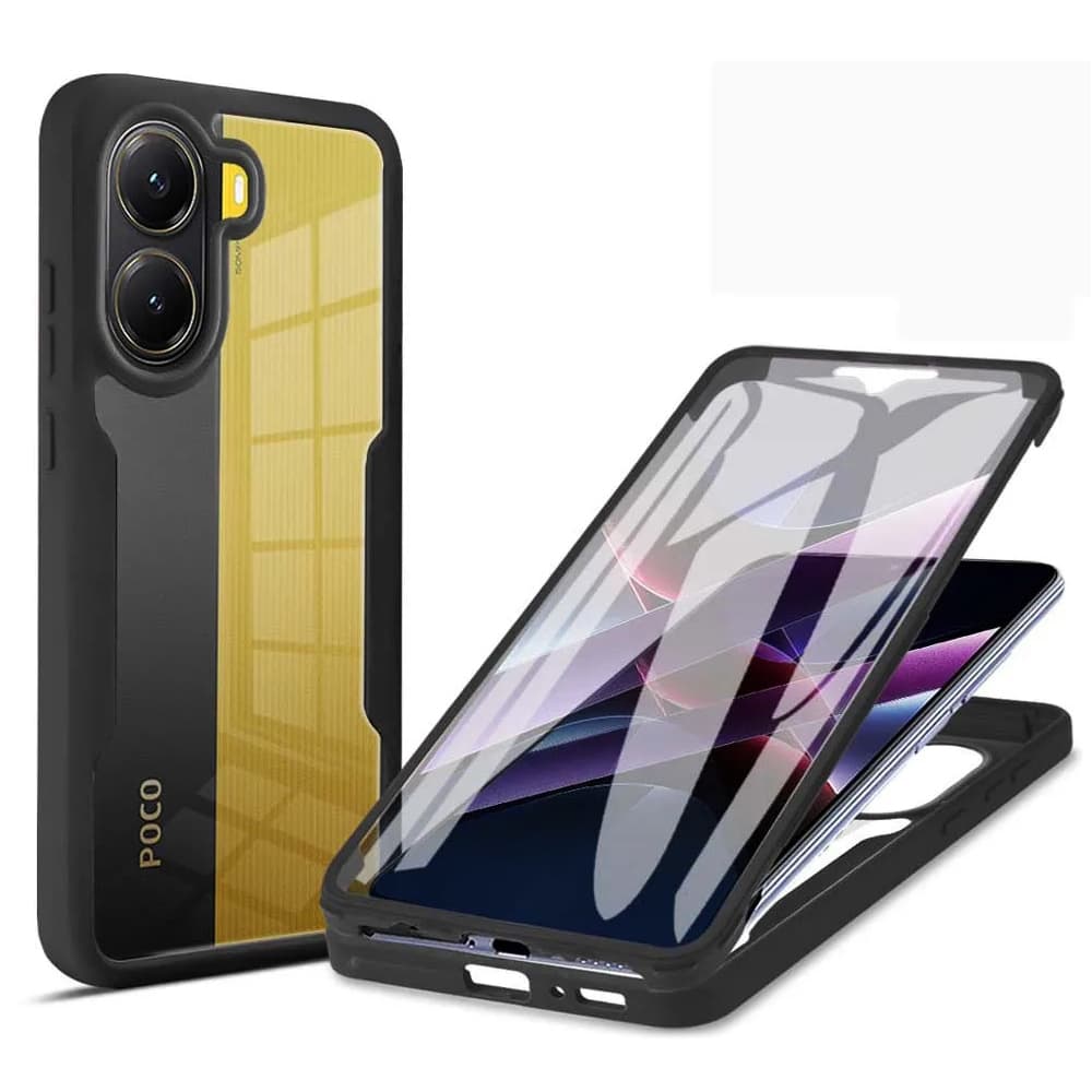 Techsuit ColorVerse 360 Series + Ochranné sklo Xiaomi Poco X7 Pro Černá - náhled 1
