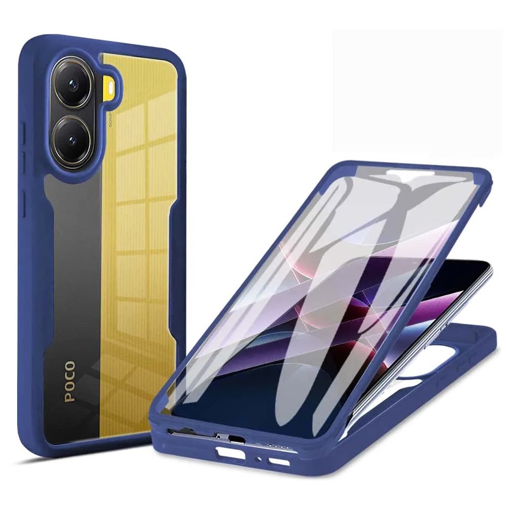 Techsuit ColorVerse 360 Series + Ochranné sklo Xiaomi Poco X7 Pro modrá - náhled 1