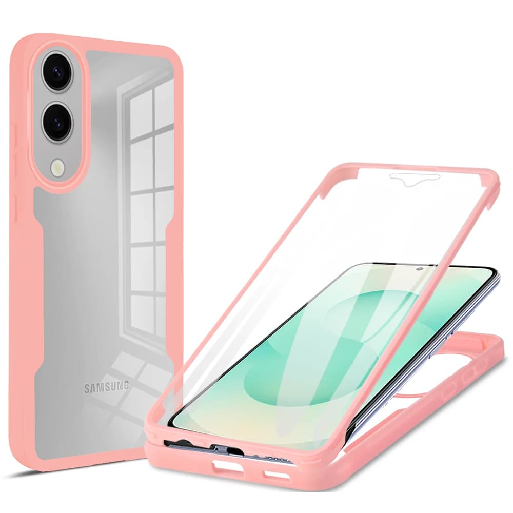 Techsuit ColorVerse 360 Series + Ochranné sklo Samsung Galaxy S25 Edge Růžová - náhled 1
