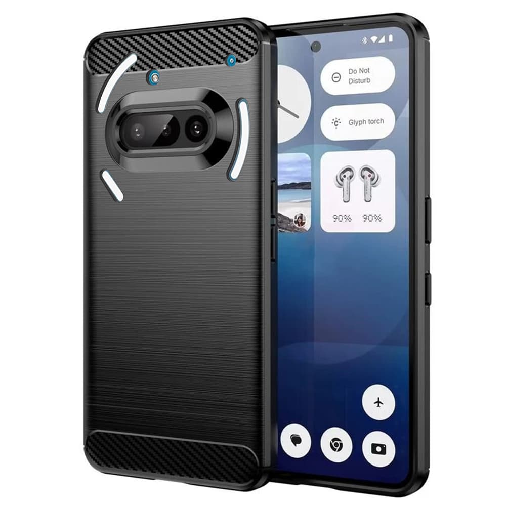 Techsuit Carbon Silicone pro Nothing Phone (3a) černý - náhled 1