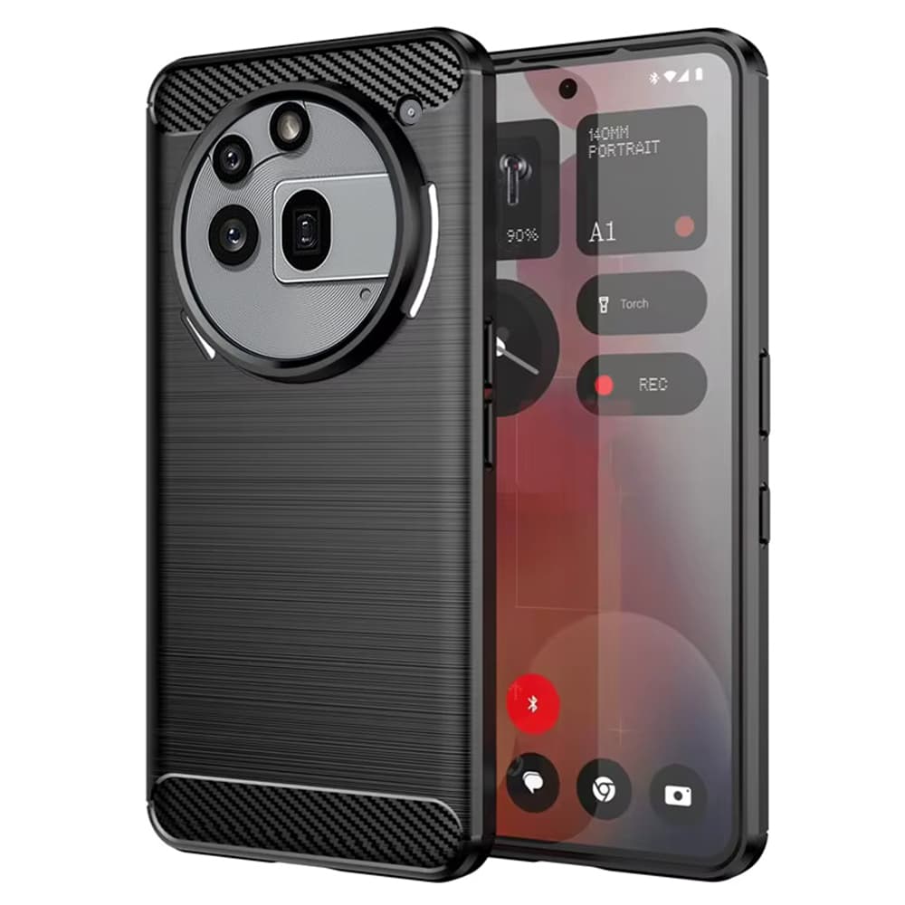 Techsuit Carbon Silicone pouzdro Nothing Phone (3a) Pro černé - náhled 1